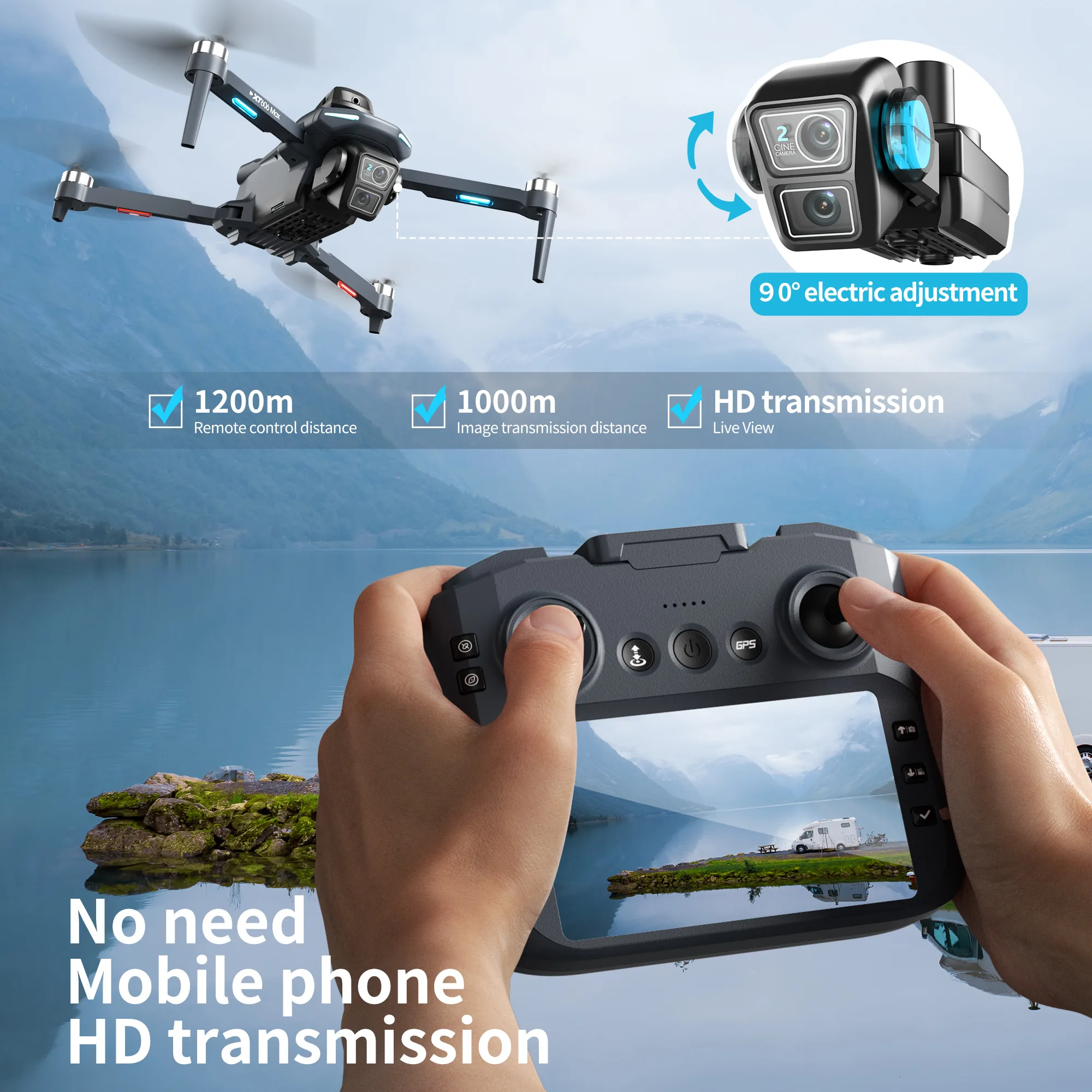 طائرة لينوفو XT606 MAX بدون طي - مراجعة Drone Multispectral وسعره